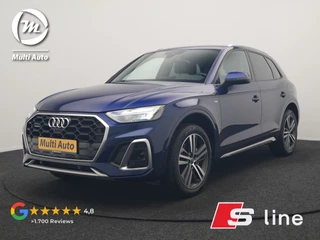 Audi Q5 55 TFSI e 2x S Line PHEV 367pk Dealer O.H. | 360 Camera | Sportstoelen Verwarmd | Sfeerverlichting | 20"L.M | Virtual Cockpit | Cruise Control | Navigatie | DAB | Plug In Hybrid |