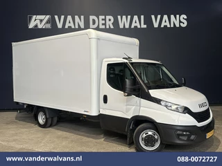 Iveco Daily 35C16H 157pk Dubbel Lucht Bakwagen 4.35m lang Laadklep Euro6 Airco | 980kg laadvermogen Bijrijdersbank
