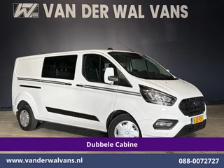 Ford Transit Custom 2.0 TDCI 131pk Automaat L2H1 Dubbele cabine Euro6 Airco | 6-Zits | Camera | Navigatie | Apple Carplay LED, Trekhaak, Cruisecontrol, Android Auto, Stoelverwarming, Verwarmde Voorruit, Parkeersensoren, Bijrijdersbank
