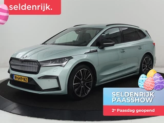 Skoda Enyaq iV 80 Founders Edition Silver | SOH 90% | Trekhaak |  Matrix LED | Carplay | Camera | Stuurverwarming | Keyless | Navigatie