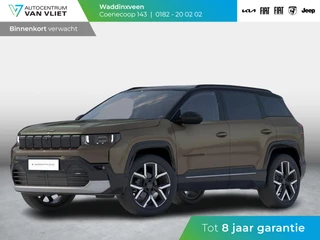 Hoofdafbeelding Jeep Compass Jeep Compass 1.2 e-Hybrid Plug-In First Edition | Adapt. Cruise | Camera | Carplay | 20" | Elektr. A-Klep | Navi | Winter Pack | Schuif/Kanteldak | Premium Pack | Conv. Pack