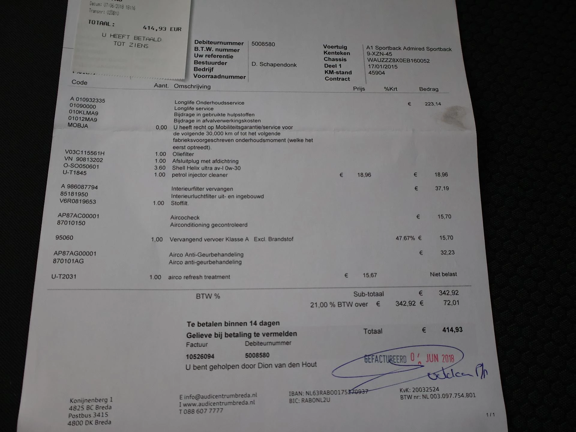 Hoofdafbeelding Audi A1 Sportback