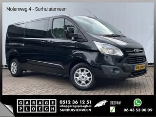 Ford Transit Custom 2.2 TDCI L2H1 5-Pers Dubbele Cabine Lang Nav Leer+verw Trekhaak 290 2xSchuifdeur