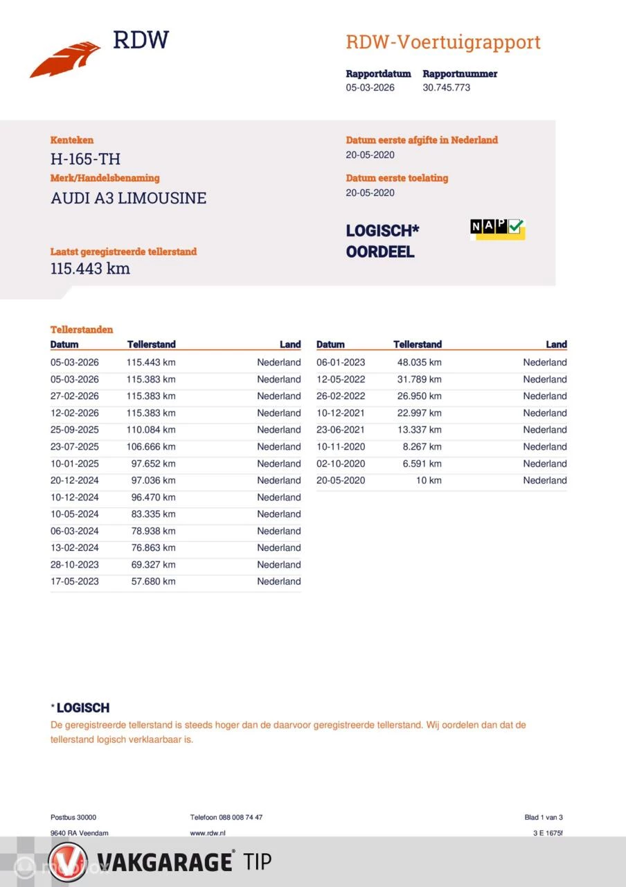 Hoofdafbeelding Audi A3