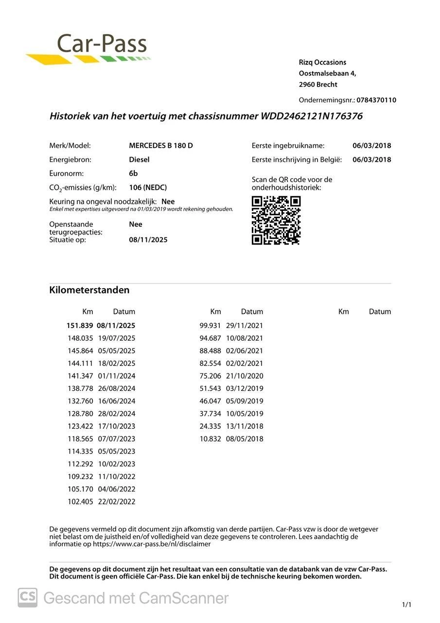 Hoofdafbeelding Mercedes-Benz B-Klasse