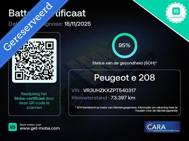 Hoofdafbeelding Peugeot e-208