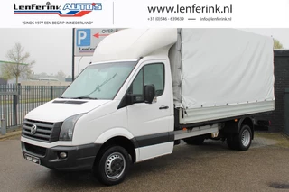 Volkswagen Crafter 2.0 TDI 163 pk Pick Up met Huif / Open Laadbak Airco, Cruise Control, Dakspoiler, 3-Zits