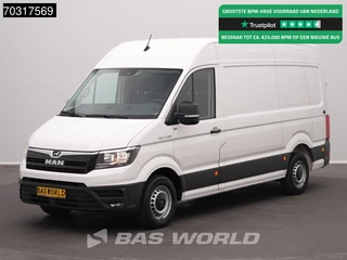 MAN TGE 3.180 Automaat 180PK L3H3 Trekhaak Navi Airco Cruise Camera Parkeersensoren Euro6 L2H2 Airco Trekhaak Cruise control