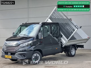 Iveco Daily 35C21 BPM Vrij!! Kipper 3 zijdige Dubbel Cabine 3.0L 210PK Airco Cruise LED Camera Tipper Kieper 2m3 Airco