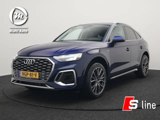 Audi Q5 Sportback 55 TFSI e Quattro S-Line Plug in Hybrid PHEV | Trekhaak af Fabriek | Alcantara Sportstoelen Verwarmd | Adaptive Cruise | Apple Carplay | Virtual | Navigatie | Camera | DAB |