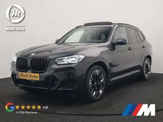 BMW iX3 M Sport 80 kWh 286pk Dealer O.H. | Trekhaak Af Fabriek | Panodak | Head Up | Adaptive Cruise | 360 Camera | Harman / Kardon | Lederen Sportstoelen Memory & Verwarmd | Laser LED | Stuur Verwarmd | Keyless | Blis | Sfeerverlichting | 20"L.M |