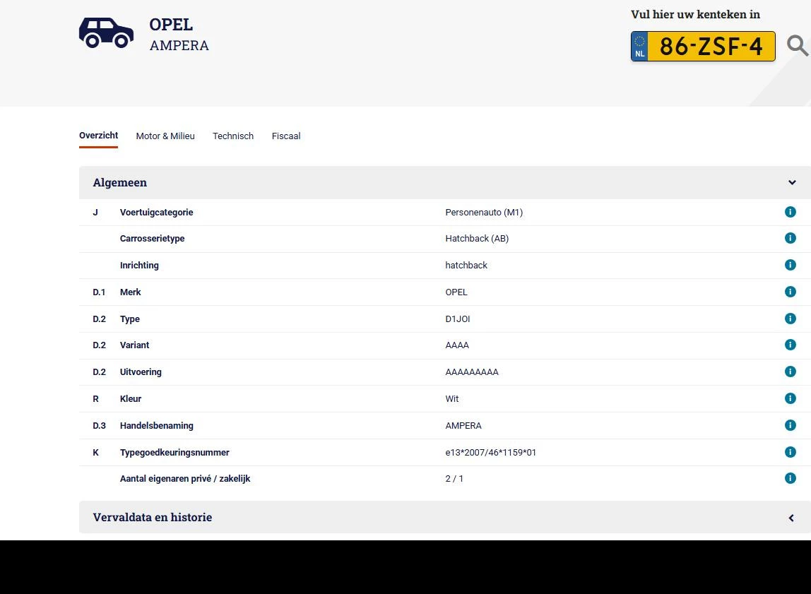 Hoofdafbeelding Opel Ampera