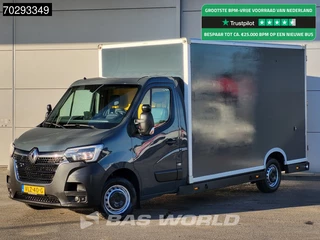 Renault Master 150PK Bakwagen Airco Cruise Luchtvering Meubelbak Plancher Verkoopwagen Foodtruck Paardenwagen 18m3 Airco Cruise control