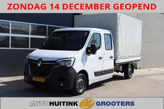 Renault Master 2.3 DCI145 pk Pick Up Dub Cabine met huifopbouw