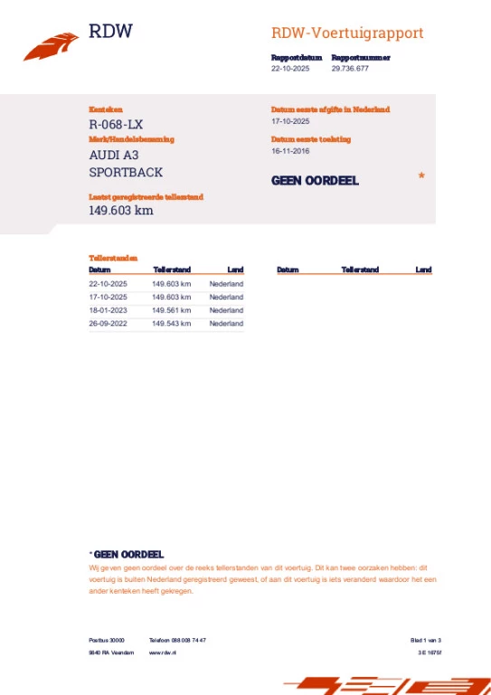 Hoofdafbeelding Audi A3