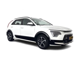 Kia Niro 1.6 GDi Hybrid Dynamic Plus Line (INCL-BTW) Aut. *PANO | HEAD-UP | LEATHER | DIGI-COCKPIT | NAVI-FULLMAP | DAB | ADAPTIVE-CRUISE | CAMERA | HEATED-COMFORTSEATS | KEYLESS | PRIVACYGLASS | SHIFTPADDLES | CARPLAY | TOWBAR | 16"