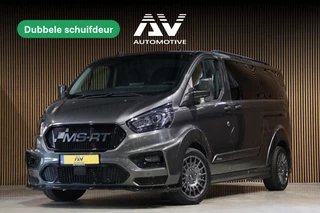 Ford Transit Custom 320 2.0 TDCI L2H1 MS-RT | ACC | BLIS | L+R Schuifdeur | SORTIMO | CarPlay | Navigatie | Camera | Stoelverwarming | 3-Zitter | PPF Folie | Lederen bekleding | Spoiler-pakket | Nieuwe APK