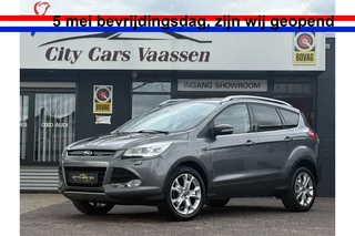 Ford Kuga 1.6 Titanium 150 pk org nl auto nap logisch climate ctr cruise ctr half leder pdc v/a afn trekhaak xenon keyless entry lmv 18 inch