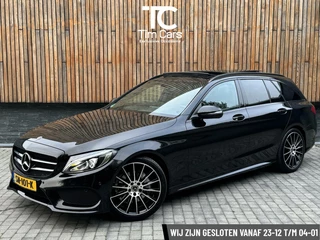 Mercedes C-klasse Estate 180 AMG-line Automaat | Panoramadak | Lederen bekleding | Stoelverwarming | Burmester Audio | Achteruitrijcamera | LED verlichting | 19 inch lichtmetaal | Parkeersensoren voor en achter