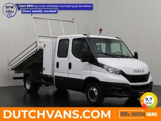 Hoofdafbeelding Iveco Daily Iveco Daily 35C14 Dubbele Cabine Kipper | Materiaalkist | 3500KG Trekhaak | Airco | Cruise | 6-Persoons