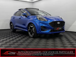Ford Puma 1.0 EcoBoost Hybrid ST-Line X 155PK Pano, Half leder, Navi, Camera, Keyless start, Cruise control, Virtual desk, Winterpakket, 2 jaar garantie