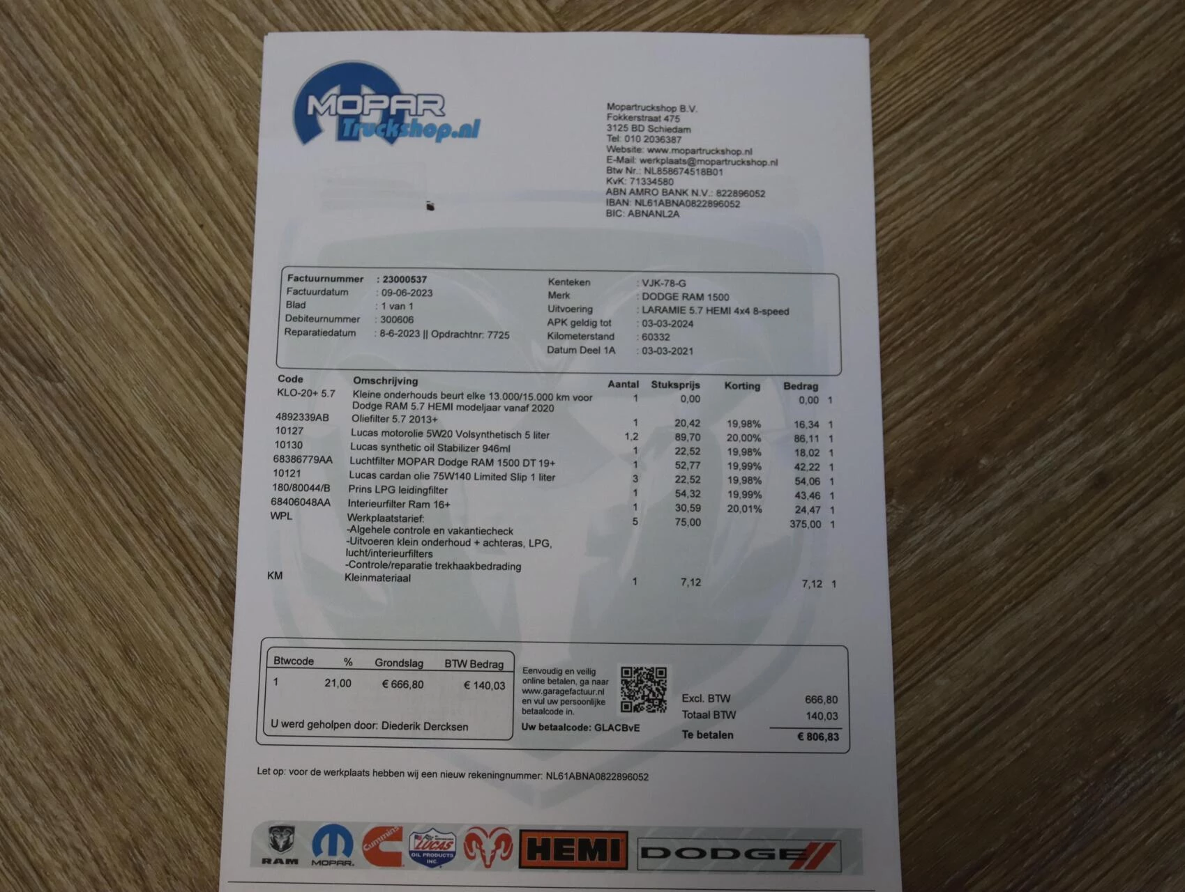 Hoofdafbeelding Dodge Ram 1500