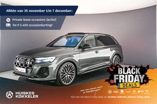 Audi SQ7 507pk 7p | Adv Onderstel | B&O | Pano | Head Up | Laser | Massage | 22 inch | 3de zitrij | Standkachel | Carbon | Sportdiff | Leder | Trekhaak |