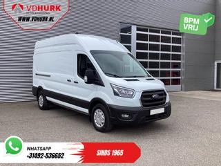 Ford Transit 350 2.0 TDCI 185 pk Aut. L3H3 Riem V.V/ 2xSchuifdeur/ Bi-Xenon/ Elek.Stoel/ Carplay/ Stoelverw./ Camera/ Cruise/ PDC/ Navi