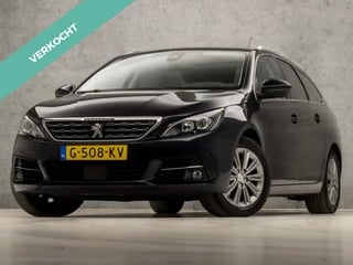 Peugeot 308 SW 1.2 PureTech Premium Deluxe Automaat (PANORAMADAK, APPLE CARPLAY, GROOT NAVI, 360 CAMERA, SPORTSTOELEN, ADAPTIVE CRUISE, LEDER, GETINT GLAS, TREKHAAK, NIEUWSTAAT)