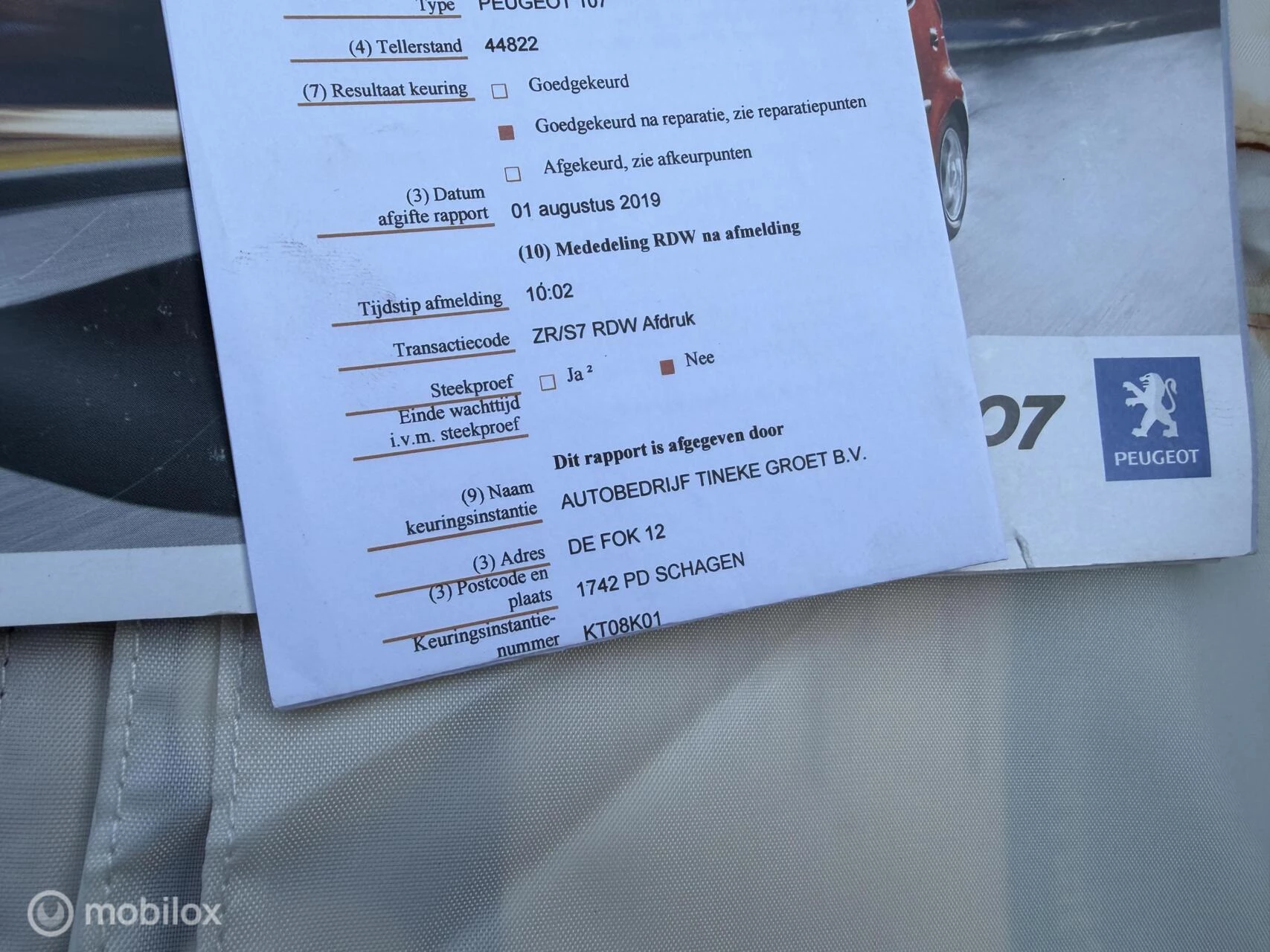 Hoofdafbeelding Peugeot 107