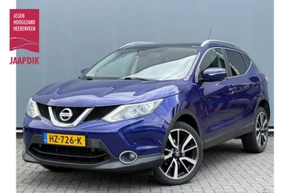 Nissan QASHQAI BWJ 2014 1.5 dCi 111 PK Tekna LEDER / PANORAMA / TREKHAAK / STOELVERW. / NAVI / CRUISE / CLIMA / BLUETOOTH / MULTIFUNCT. STUUR / KEYLESS