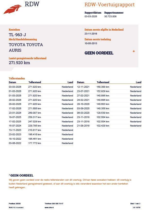 Hoofdafbeelding Toyota Auris