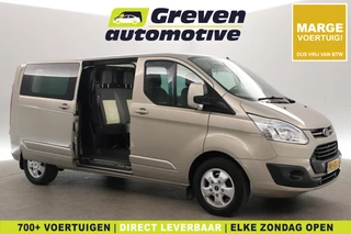 Ford Transit Custom 2.2 TDCI L2H1 | Marge | Dubbele Cabine | 2800kg Trekgew. | Airco | Cruise | 2xSchuifdeur | Trekhaak | Parkeersens.