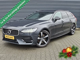 Volvo V90 T8 AWD R-Design Plug In Hybrid PHEV | Adaptive Cruise | Lederen Sportstoelen Memory | Kinderzitjes af Fabriek | Harman Kardon | 19"L.M |  Camera | Pilot Assist | Apple Carplay |