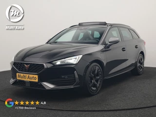 CUPRA Leon Sportstourer 1.4 e-Hybrid VZ Black Edition PHEV 245pk Dealer O.H. | Panodak | Adaptive Cruise | Camera | Lederen Sportstoelen Memory & Verwarmd | Sfeerverlichting | Stuur Verwarmd | Apple Carplay | Keyless | Blis | Navigatie | DAB | Plug In Hybrid |