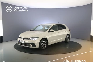 Hoofdafbeelding Volkswagen Polo Volkswagen Polo Life Business 1.0 TSI 95pk Adaptive cruise control, Stoelverwarming, Parkeersensoren, App connect, Airco, DAB, Radio, Bluetooth, LED koplampen