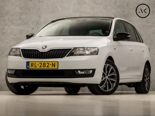 Škoda Rapid Spaceback 1.0 TSI Greentech Sport Automaat (PANORAMADAK, NAVIGATIE, CLIMATE, STOELVERWARMING, SPORTSTOELEN, GETINT GLAS, PARKEERSENSOREN, LM VELGEN, NIEUWSTAAT)
