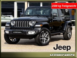 Hoofdafbeelding Jeep Wrangler Jeep Wrangler 4xE Sahara 4wd Auto. 20 LM / SKY ONE SOFTTOP / 2500 KG Trekgewicht
