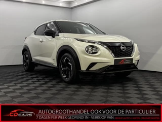 Nissan Juke 1.6 Hybrid N-Connecta Half leder, Camera, Apple carplay, Keyless start, Cruise control, Rijstrook correctie, 2 jaar garantie