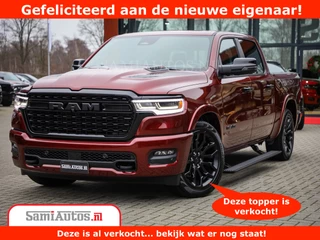 Dodge Ram 1500 LIMITED NIGHT 540PK 706 Nm 2025 | HIGH OUTPUT | XB9 | MASSAGE | BOM VOL | CREW CAB | DUBBELE CABINE | GRIJSKENTEKEN | DE MEEST LUXUEUZE en BEGEERDE Pick-up | VOORRAAD NR 2301 - 7424