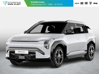 Kia EV3 GT-Line 81.4 kWh | Levering Mei | 600km Rijbereik | Navi | 19" | Adapt. Cruise | Clima | Schuif/Kanteldak | Stoel&Stuurverw. | Priv Glass | BSM | Harman Kardon | LED | Private Lease € 614,- Actie !