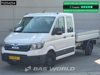 Hoofdafbeelding MAN TGE MAN TGE 3.140 Automaat Open laadbak 2.5t trekhaak Dubbel Cabine Airco Cruise Pritsche Pickup Airco Trekhaak Cruise control