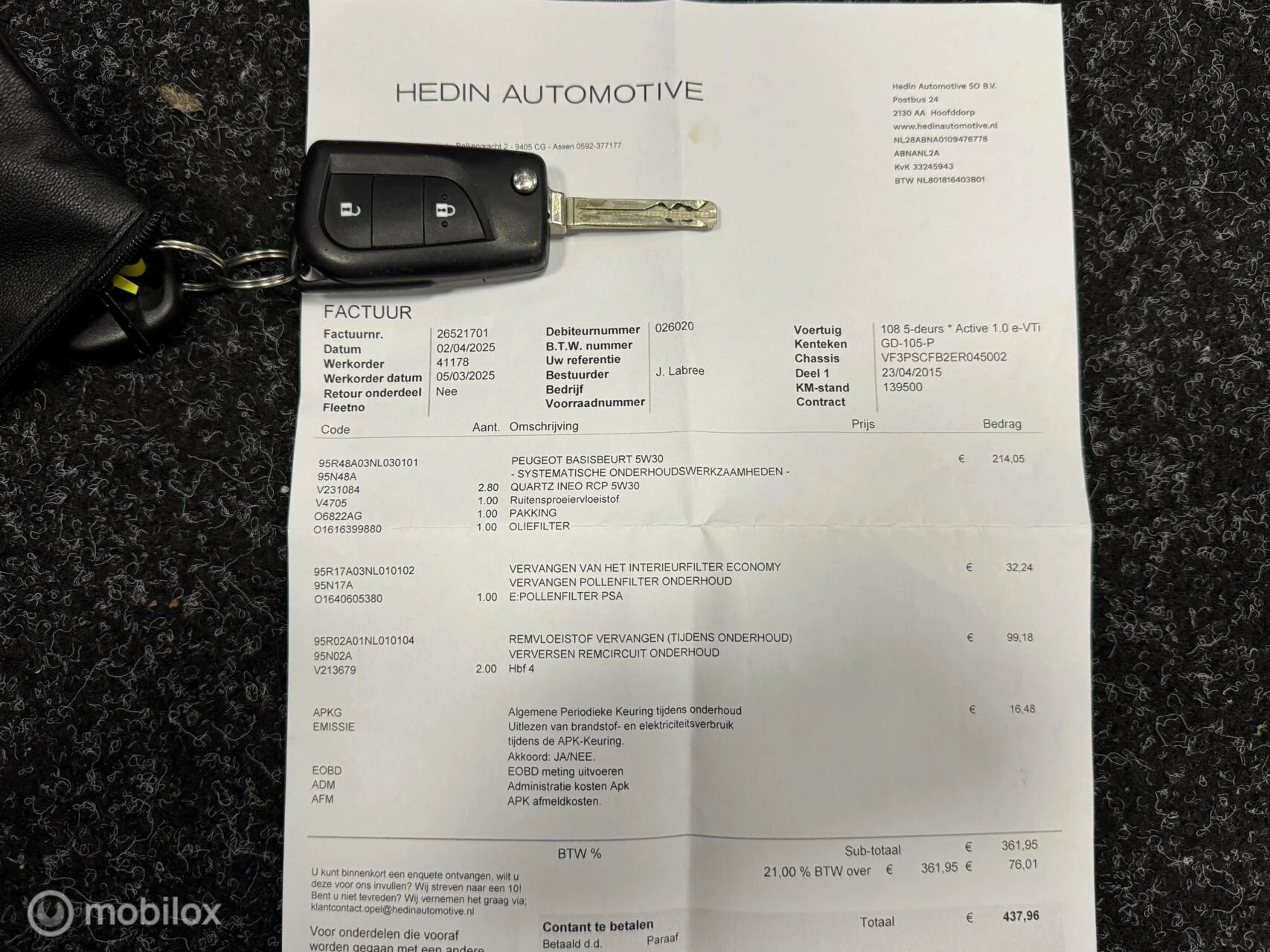 Hoofdafbeelding Peugeot 108