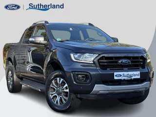 Ford Ranger 2.0 EcoBlue Wildtrak Supercab | SCI | 213pk | Automaat | Trekhaak | Adaptieve Cruise | 3.500kg Trekgewicht | Achteruitrijcamera | Rollertop | Dealer onderhouden