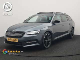 Škoda Superb Combi 1.4 TSI iV Sportline Business Plug In Hybrid 218pk Dealer O.H. PHEV | Trekhaak Af Fabriek | Panodak | Adaptive Cruise | 360 Camera | Alcantara Sportstoelen Memory & Verwarmd | Apple Carplay | Keyless | Blis | Virtual | Navigatie | DAB |