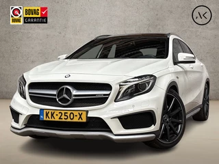 Mercedes-Benz GLA AMG 45 4MATIC 360Pk Automaat (SCHUIFDAK, NAVIGATIE, CAMERA, LEDER, GETINT GLAS, SPORTSTOELEN, ELEK ACHTERKLEP, RODE GORDELS, NIEUWSTAAT)