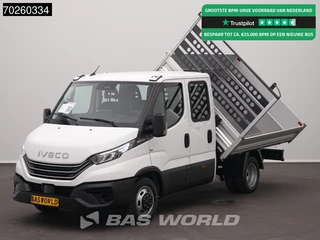 Iveco Daily 35C21 BPM VRIJ! 3-Zijdige Kipper Dubbel Cabine 210PK 3.0L Dubbellucht 3,5t Trekhaak ACC Airco LED Camera CarPlay Euro6 Tipper Benne Kieper Dreiseitenkipper 2m3 Airco