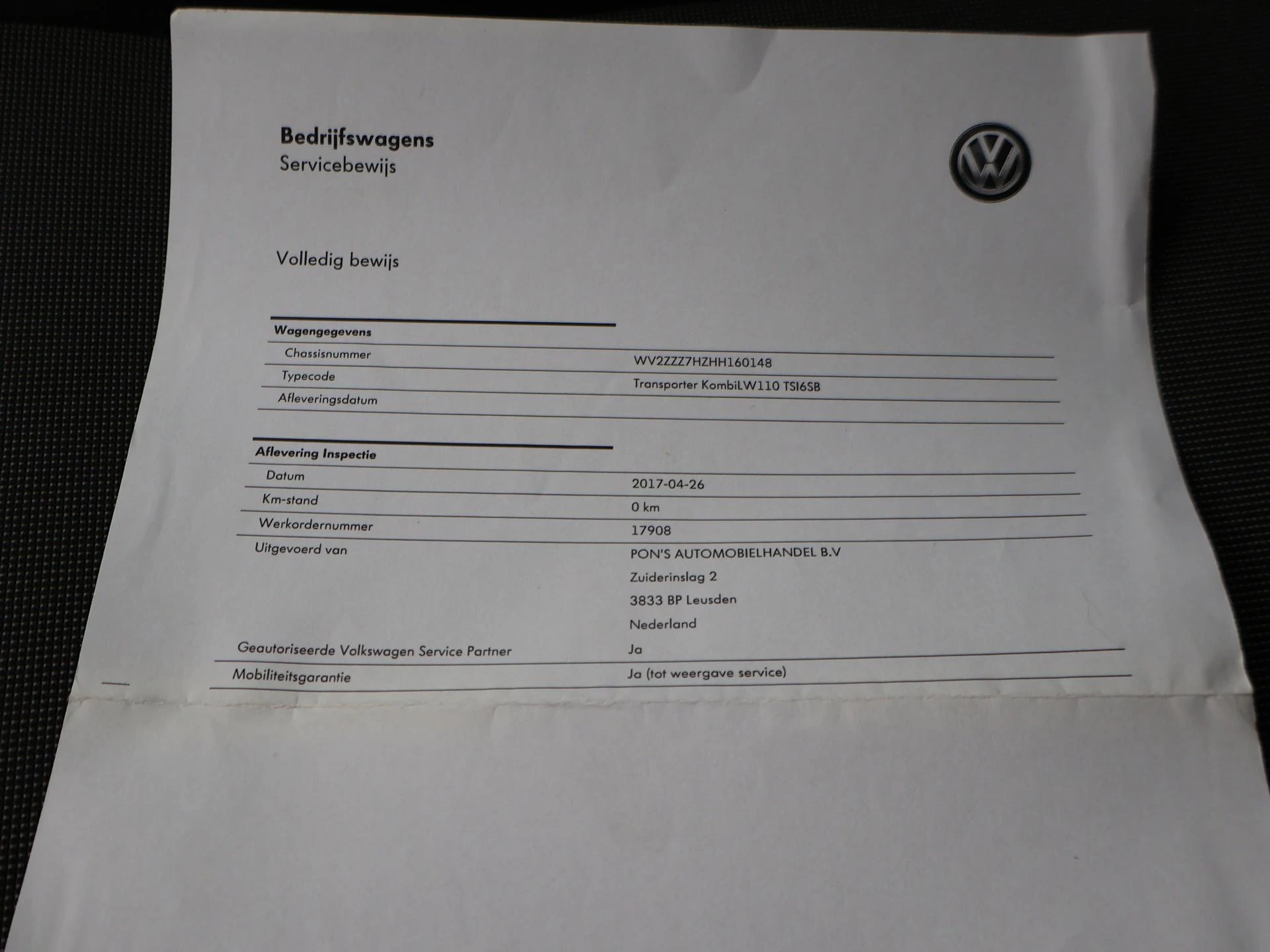 Hoofdafbeelding Volkswagen Transporter