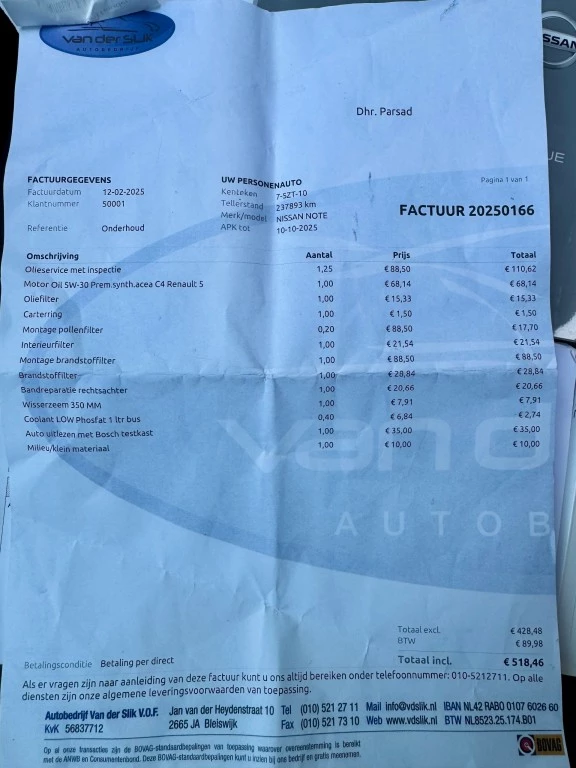Hoofdafbeelding Nissan Note