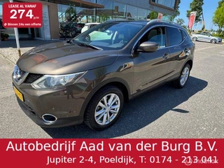 Nissan Qashqai 1.2 Tekna Automaat , Panorama dak , Navigatie , Camera achter , Parkeerhulp , Bluetooth , Velgen Cruise controle